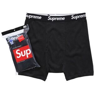 Supreme x Hanes Boxer Briefs (2 pack) Black Size XL